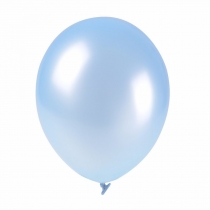 Metalické balóny 28cm 100ks Blankytně modré